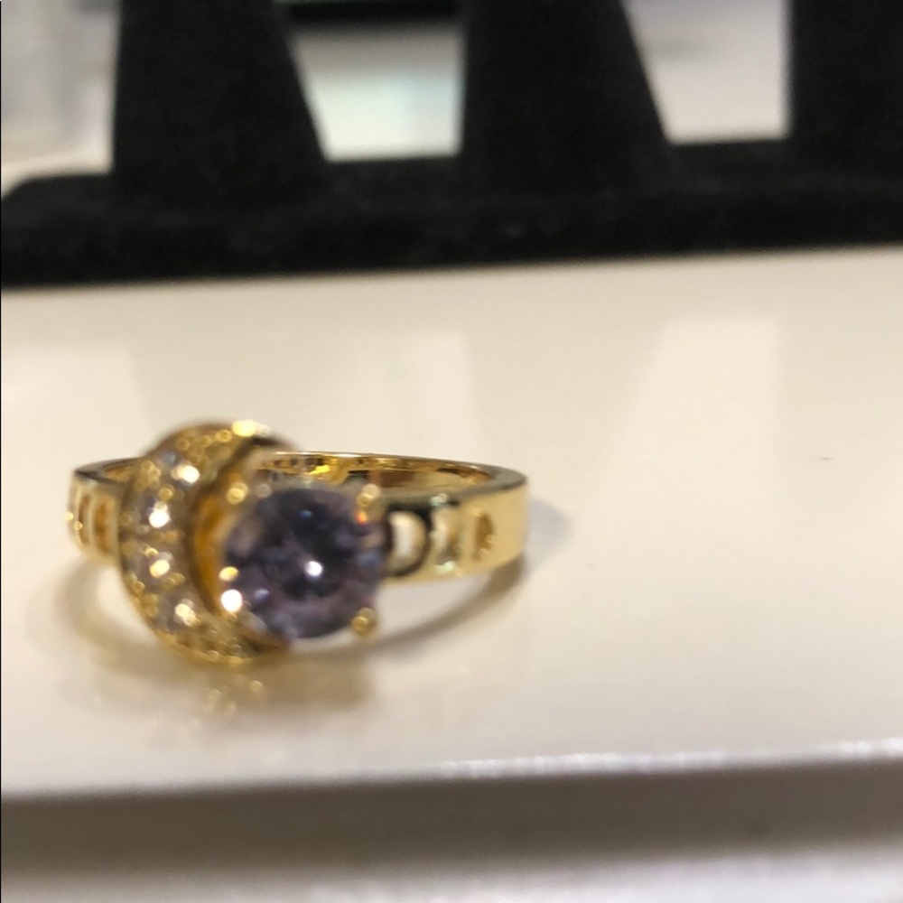 Beautiful moon& stars amethyst 18K ring - Picture 5 of 9